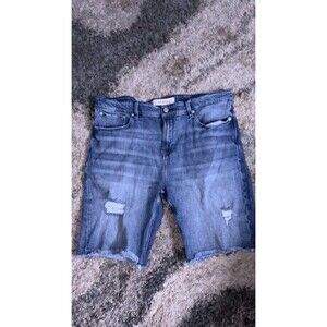 Guess Men Slim Distressed Denim Shirt Size 38